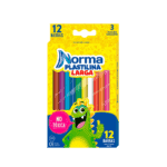 PLASTILINA NORMA X 12 LARGA