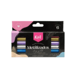 MARCADOR KIUT METALIZADOS PUNTA FINA X 6