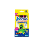 MARCADOR NORMA LAVABLE X 10 DOBLE PUNTA DELGADO