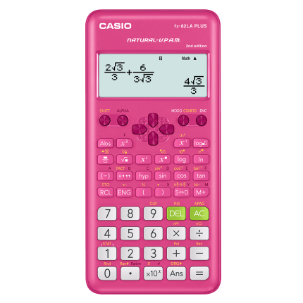 CALCULADORA CASIO 252 FUNCIONES CIENTIFICA FUCSIA (FX-82LA PLUS)
