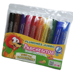 MARCADOR LAVABLE  PLUMON JUMBO PARCHESITOS X 10