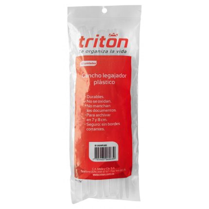 GANCHO LEGAJADOR TRITON PLASTICO BOLSA X 20
