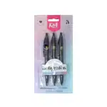 BOLIGRAFO KIUT BLISTER X3 COLOR NEGRO PUNTA FINA 0.7