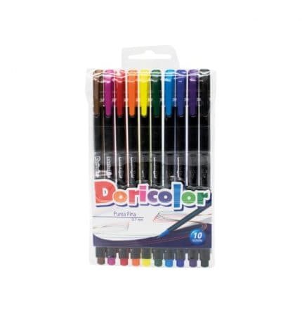 MICROPUNTAS DORICOLOR X 10 COLORES ESTUCHE