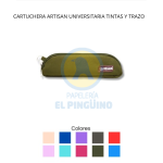 CARTUCHERA ARTISAN UNIVERSITARIA TINTAS Y TRAZO