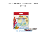 CRAYOLA ETERNA X 12 DELGADO GAMA  (ET172)