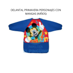 DELANTAL PRIMAVERA PERSONAJES CON MANGAS (NIÑOS)