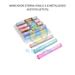 MARCADOR ETERNA VINILO X 8 METALIZADO ACETATO (ET575)