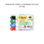 MARCADOR ETERNA X 4 BORRABLE ESTUCHE (ET148)
