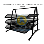 ORGANIZADOR DE PAPEL MALLA BANDEJA 3 PUESTOS
