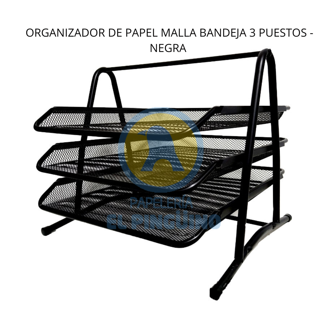 ORGANIZADOR DE PAPEL MALLA BANDEJA 3 PUEST ORGANIZADOR DE PAPEL MALLA BANDEJA 3 PUESTOS - Imagen 1