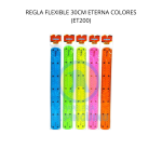 REGLA FLEXIBLE 30CM ETERNA COLORES (ET200)