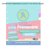 SEPARADOR PRIMAVERA PLASTICO 105 PASTEL MUJER